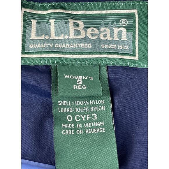 L.L. Bean Full Zip Hooded Ski Jacket Women’s S Inside Pockets Blue Nylon CYF3 - Picture 6 of 12